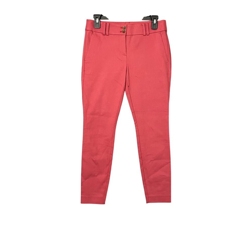 Loft Pink Skinny Cropped Dress Pants Size 2 Petite Casual Office Business Casual
